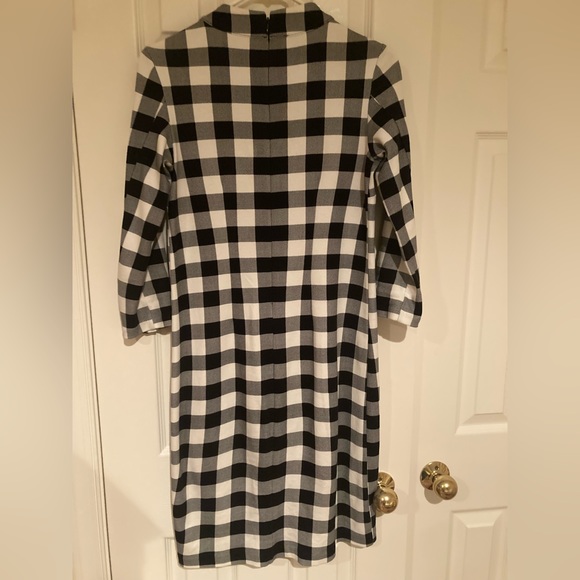 Talbots Mock Neck Buffalo Plaid Dress Size XS - Picture 3 of 7